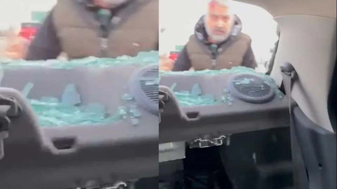 Çekiç ve bijon anahtarlı dehşet! O anlar kamerada