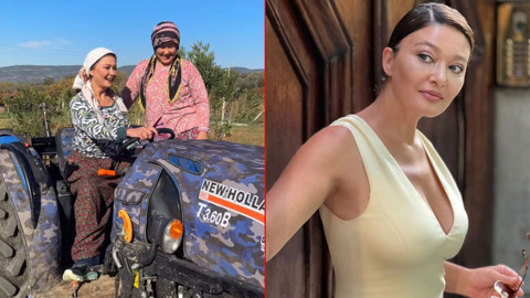 İstanbul'u terk etmişti! Nurgül Yeşilçay'ın köy hayatı görenleri şoke etti! Traktör sürdü, kepçe kullandı