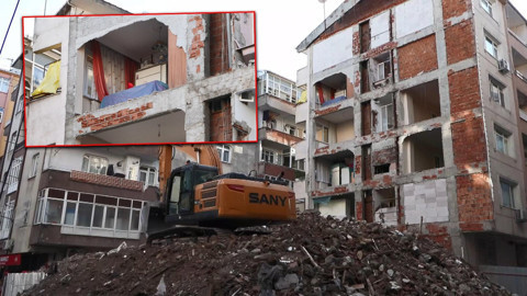 Bahçelievler'de şaşırtan manzara! 40 yıllık sır yıkım sırasında ortaya çıktı...