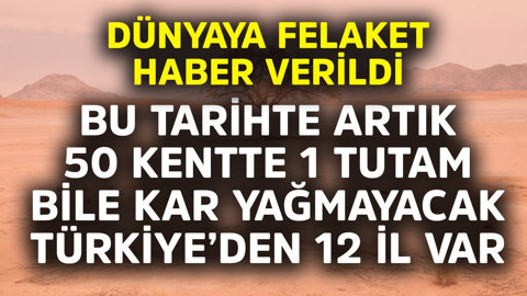 Dünyaya felaket haber verildi! Bu tarihte artık 50 kentte 1 tutam bile kar yağmayacak, Türkiye'den de 12 il var