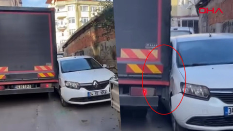 Fatih’te kamyon dehşeti! Dar sokakta araçları biçerek geçti