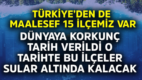 Türkiye'den de maalesef 15 ilçemiz var! Dünyaya korkunç tarih verildi o tarihte bu ilçeler sular altında kalacak