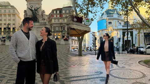İsmail Demirci ile Hande Soral'ın Lizbon kaçağı! Sosyal medya hesabından peş peşe paylaştı