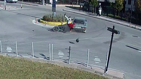 Havada takla attı: İlk yaptığı şey pes dedirtti