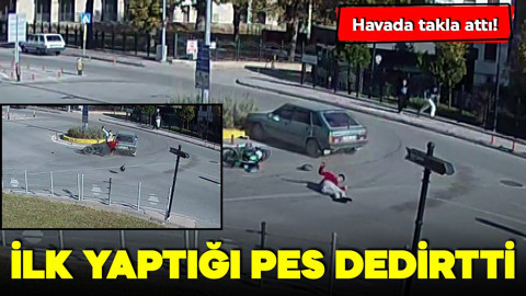 Havada takla attı: İlk yaptığı şey pes dedirtti