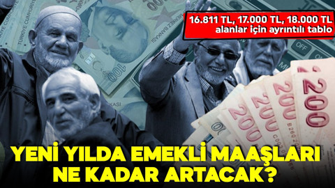 Yeni yılda emekli maaşları ne kadar artacak? Taban aylıklar ne kadar olacak? İşte SSK ve BAĞ-KUR'lular için yeni tablo