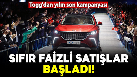 Togg'dan yılın son kampanyası: Sıfır faizli satışlar başladı