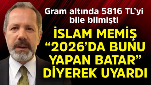 Memiş "2026'da o işlemi yapan batar" diye uyardı