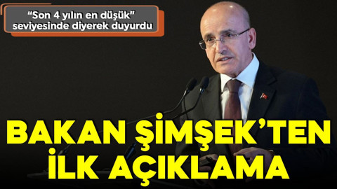 Bakan Şimşek'ten enflasyon verileri hakkında ilk açıklama