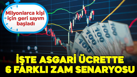 Asgari ücret zammında geri sayım başladı! İşte 6 farklı zam senaryosu!