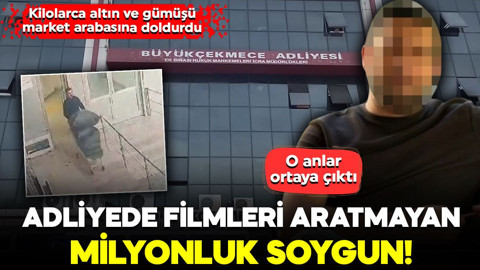 Adliyede filmleri aratmayan milyonluk soygun! Kilolarca altın ve gümüşü market arabasına doldurdu: O anlar ortaya çıktı