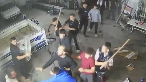 Kavga değil meydan savaşı! O anlar kamerada