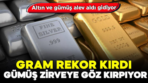 Altın ve gümüş alev aldı gidiyor! Gram altın rekor kırdı! Gümüş zirveye göz kırpıyor