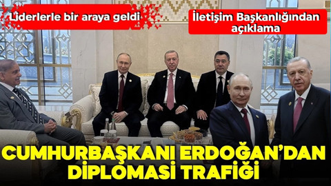 Türkmenistan'da diplomasi zirvesi! Cumhurbaşkanı Erdoğan liderlerle bir araya geldi