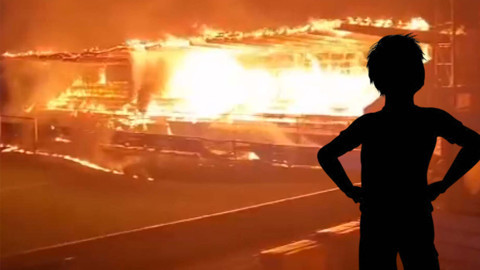 Dünyanın konuştuğu olay! Takımları küme düşünce deliye döndüler! Üç çocuk stadyumu yaktı