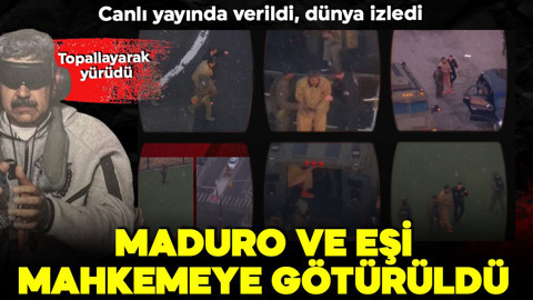 Maduro ve eşi mahkemeye götürüldü! Topallayarak yürüdü!