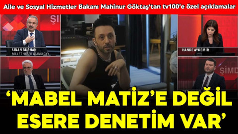 Aile ve Sosyal Hizmetler Bakanı Mahinur Göktaş’tan tv100’e özel açıklamalar: Mabel Matiz’e değil esere denetim var