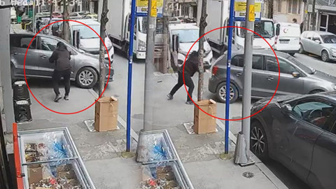 Fren yerine gaza basınca ortalık karıştı... Otomobil kuaför dükkanına girdi