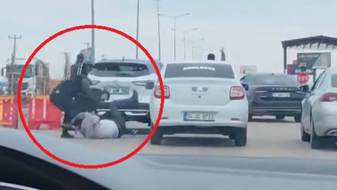 Diyarbakır’da trafikte yol verme kavgası kamerada