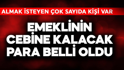 Emeklinin cebine kalacak para belli oldu