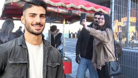 Yakışıklı kestaneci Alper Temel turistlerin ilgi odağı oldu! Onun için kilometrelerce yol geliyorlar!