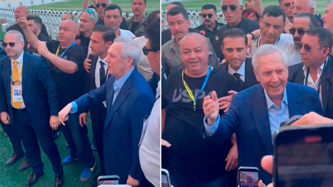Tezahüratlar sonrası harekete geçti! Aziz Yıldırım, Hakan Safi destekçilerinin olduğu tribüne gitti! “Ben buradayım”