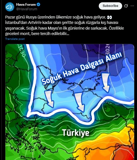 Türkiye'ye pazar günü uyarısı verildi. Rusya üzerinden yurdumuza girecek - Resim : 1