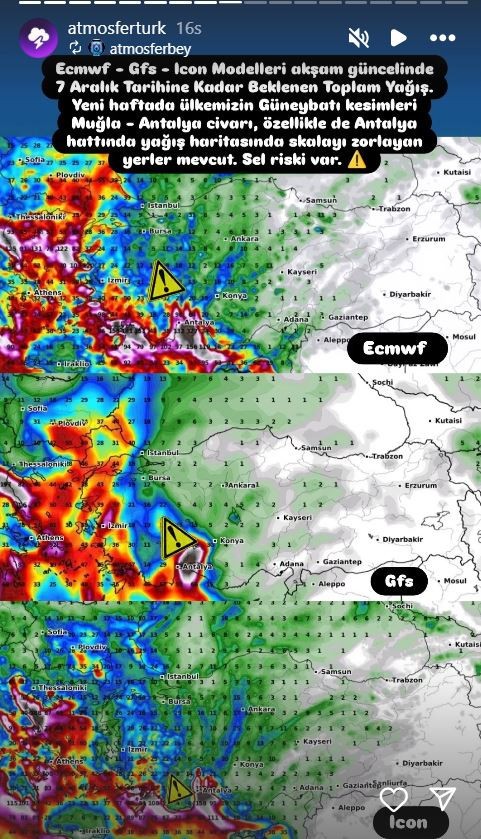 Türkiye'ye 7 Aralık'a kadar kırmızı alarm. Özellikle o illerimiz uyarıldı - Resim : 1