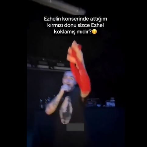 Rapçi Ezhel'in konserine giden genç kız, herkesin içinde kırmızı külodunu çıkarıp sahneye fırlattı. Ezhel'in külodu alıp yaptığı hareket herkesi şaşırttı - Resim: 7