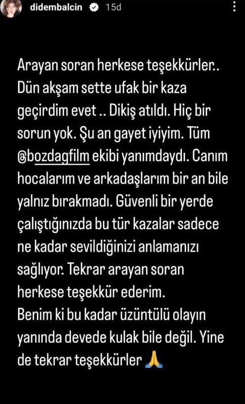 Dizi setinde kaza geçirmişti! Hastaneye kaldırılan Didem Balçın'dan haber geldi - Resim: 4