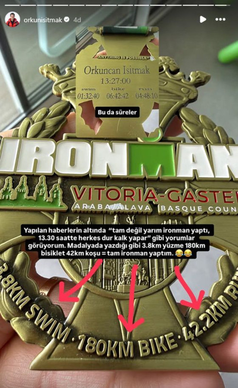 Orkun Işıtmak, dünyaca ünlü Ironman parkurunu 13 saat 30 dakikada tamamladı! Mola bile vermedi, altına işedi - Resim: 4