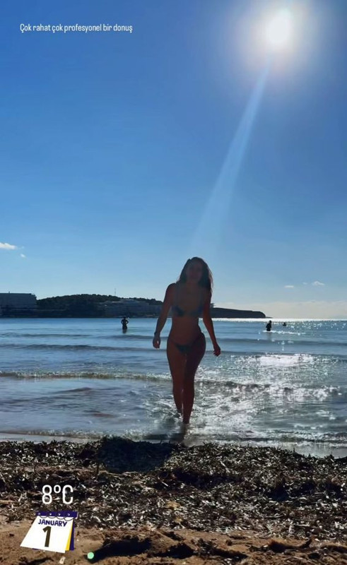 Ebru Şahin ocak ayında denize girdi! O anları "Çok profesyonel bir donuş" notuyla paylaştı - Resim: 3