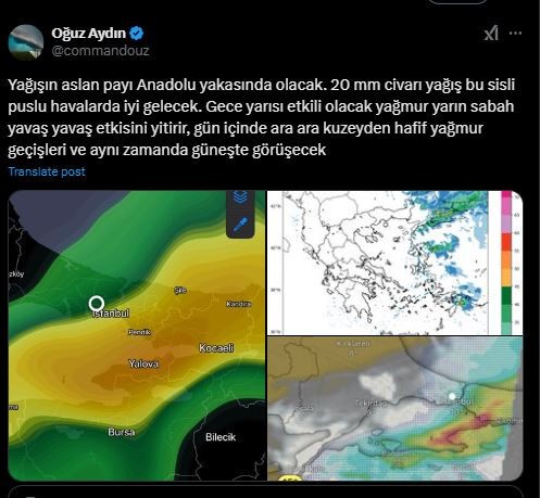 Türkiye'de cumartesi önce 3 sonra 2 sonra 1 diyerek etkisini kaybedecek - Resim : 1