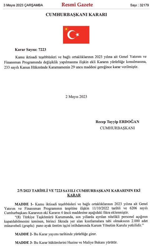 TTK’ya 2 bin işçi alınacak! İşçi istihdamı için yetki verildi! Resmi Gazete’de yayımlandı! - Resim : 1
