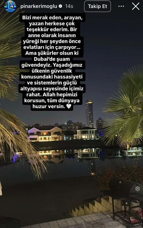 Dubai'de yaşayan Pınar Kerimoğlu'nun korku dolu anları! "Ne yapacağımızı bilmiyoruz" - Resim: 3
