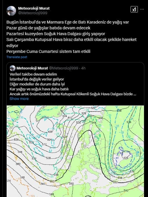 Marmara'ya yüzde 92 pazartesi günü kuzeyden giriş yapacak. Perşembeden sonra bir anda dönüşüm geçirecek - Resim : 1