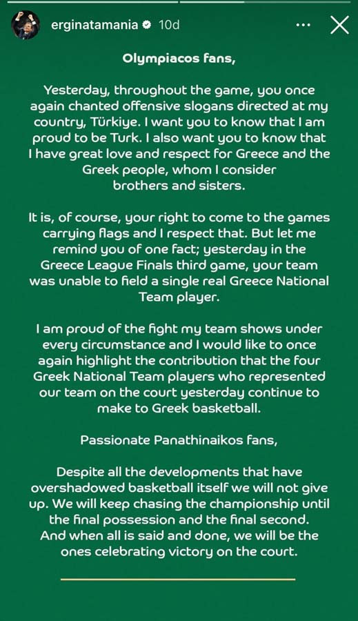 Ergin Ataman, Olympiakos taraftarına ateş püskürdü! Türkiye'ye yönelik tezahüratlara sert tepki - Resim : 2