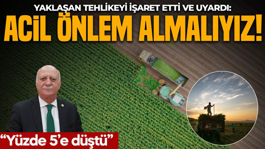 Yaklaşan tehlikeyi işaret etti ve uyardı: “Acil önlem almalıyız, yüzde 5’e düştü”