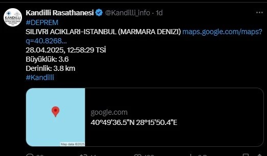 Silivri'de 3.3 büyüklüğünde deprem - Resim : 1