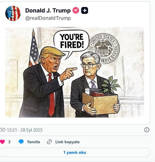 Trump'tan Fed Başkanı'na karikatürlü gönderme! Görevden mi alınıyor? - Resim : 1