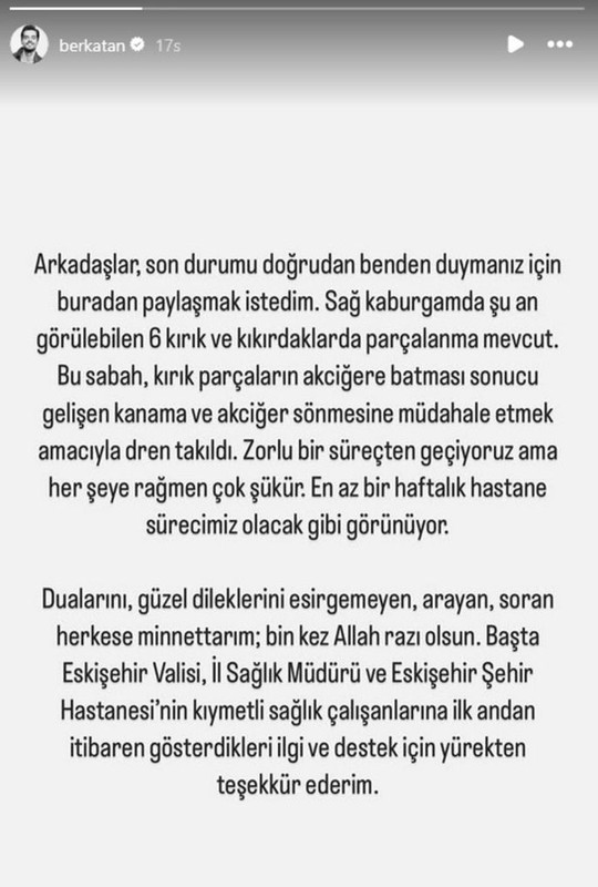 Trafik kazası geçiren ünlü oyuncu Berk Atan'dan üzen haber! Sağlık durumuyla ilgili açıklama geldi - Resim: 4