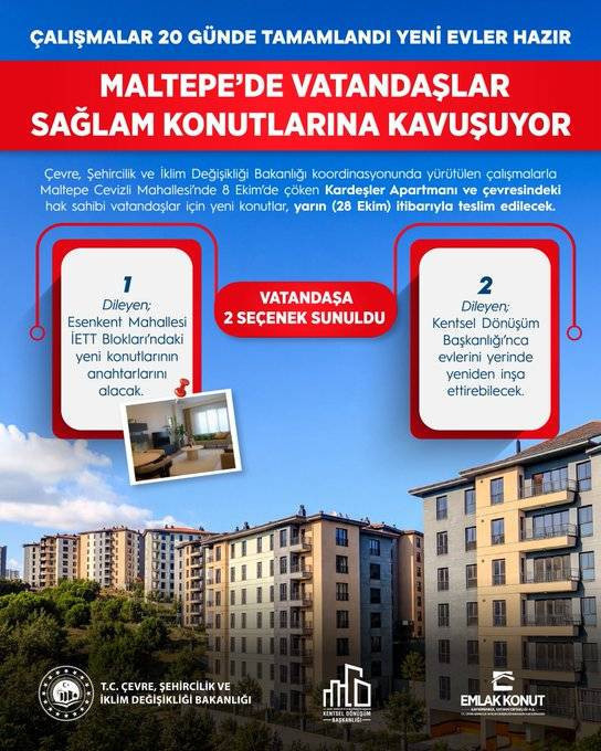 Maltepe'de vatandaşlar yeni konutlarına kavuşuyor! Bakan Kurum tarih vererek açıkladı - Resim : 3