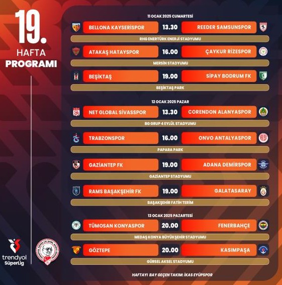 Süper Lig’de 5 haftalık program açıklandı - Resim : 2