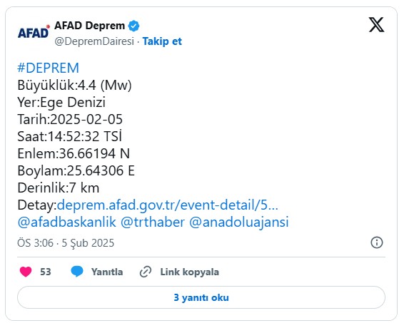 Ege Denizi'nde 4 üzeri iki deprem! - Resim : 2