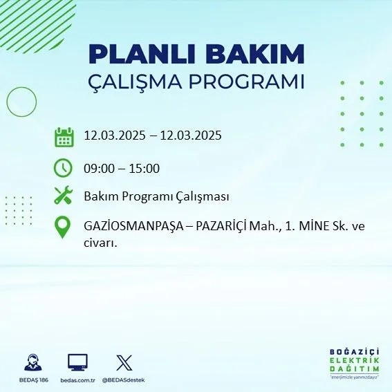 BEDAŞ açıkladı! İstanbul'da bugün elektrik kesintisi yaşanacak ilçeler! 12 Mart Çarşamba hangi mahalle ve sokaklar etkilenecek? - Resim: 51