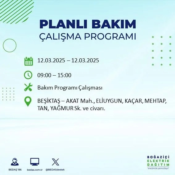 BEDAŞ açıkladı! İstanbul'da bugün elektrik kesintisi yaşanacak ilçeler! 12 Mart Çarşamba hangi mahalle ve sokaklar etkilenecek? - Resim: 8