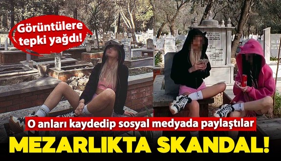 Mezarlıkta skandal hareket! 2 kadın kayda aldıkları o görüntülerini sosyal medyada paylaştı