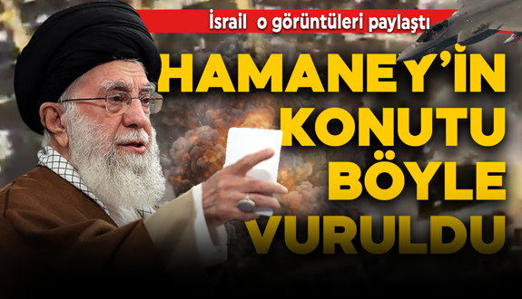 Hamaney'in konutu böyle vuruldu! İsrail o anları paylaştı