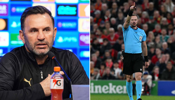 Liverpool maçı sonrası gergin anlar! Okan Buruk hakemin üzerine yürüdü, söylediği söz olay yarattı