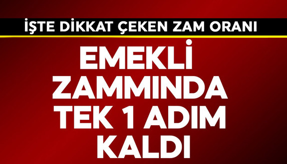 Emekli zammında tek 1 adım kaldı